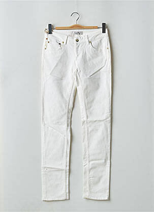 Jeans coupe slim stretch taille normale blanc SCHOOL RAG femme