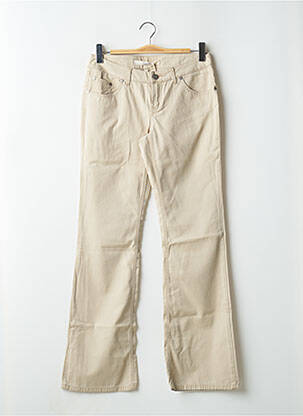 Jeans bootcut poches taille basse beige SCHOOL RAG femme
