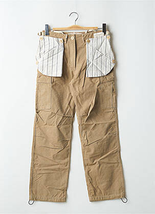 Pantalon droit tissage popeline taille normale beige SCHOOL RAG femme