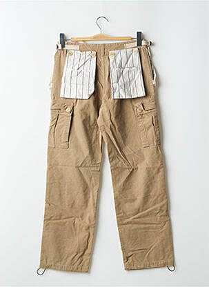 Pantalon droit tissage popeline taille normale beige SCHOOL RAG femme