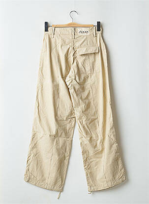 Pantalon droit tissage popeline taille normale beige SCHOOL RAG femme