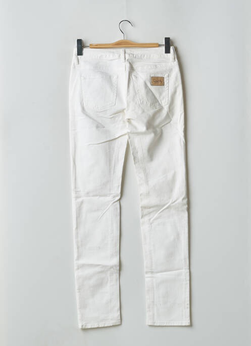 Jeans coupe slim blanc SCHOOL RAG pour femme