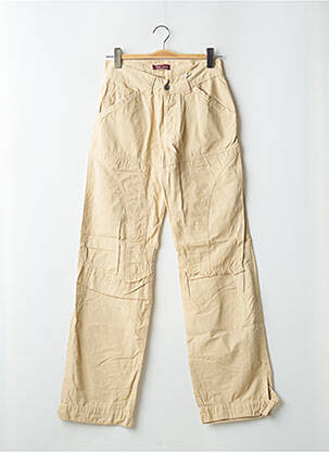 Pantalon droit tissage popeline taille normale beige TEDDY SMITH homme