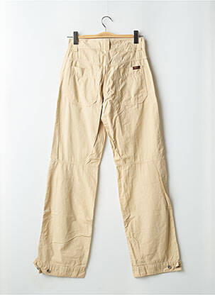Pantalon droit tissage popeline taille normale beige TEDDY SMITH homme