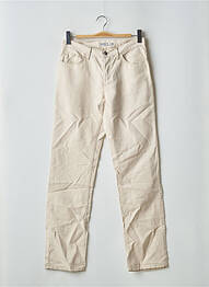 Pantalon droit taille haute taille haute beige TEDDY SMITH femme