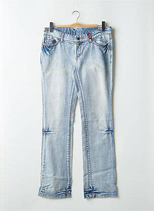Jeans coupe droite taille normale taille normale bleu TEDDY SMITH femme