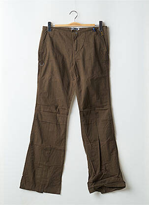 Pantalon flare taille à pinces vert TEDDY SMITH femme