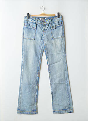 Jeans coupe droite taille basse taille basse bleu TEDDY SMITH femme