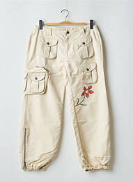 Pantalon cargo poches taille normale beige TEDDY SMITH femme