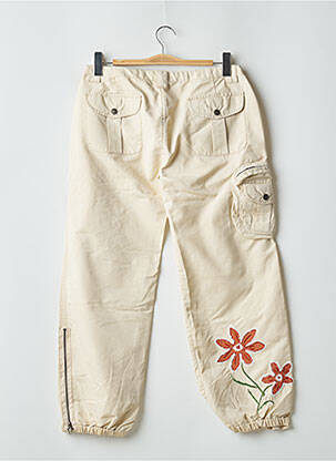 Pantalon cargo poches taille normale beige TEDDY SMITH femme