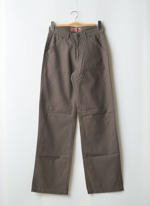 Jeans coupe droite fermeture zippée sous rabat boutonné taille normale vert TEDDY SMITH homme