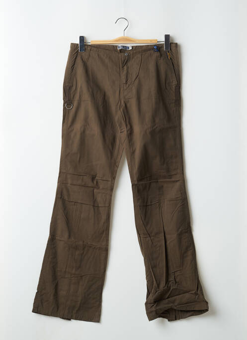 Pantalon flare taille à pinces vert TEDDY SMITH femme
