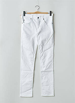 Pantalon slim tissage popeline taille normale blanc CHEAP MONDAY femme