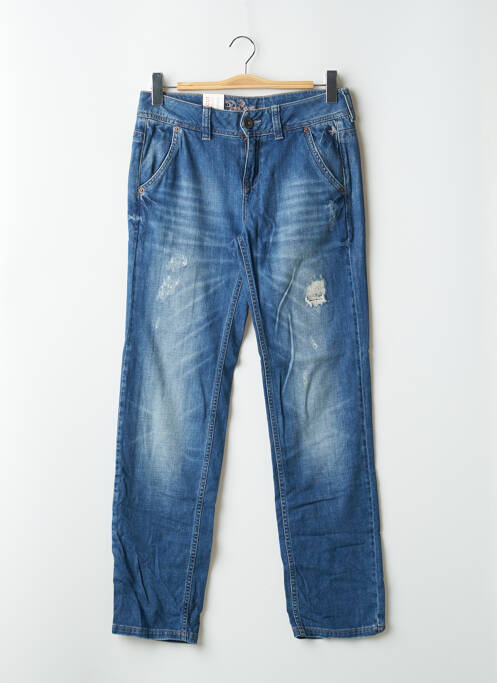 Jeans coupe droite effet usé délavé taille basse bleu DE.CORP BY ESPRIT femme