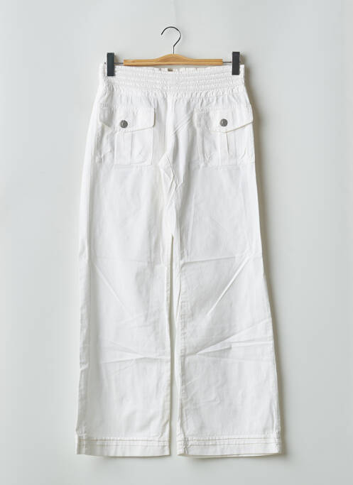 Pantalon large blanc BSA pour femme