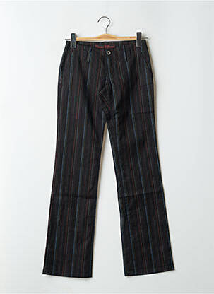 Pantalon chino tissage popeline taille normale noir FREEMAN T.PORTER femme