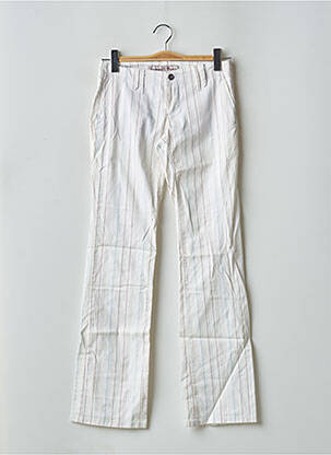 Pantalon chino tissage popeline taille normale blanc FREEMAN T.PORTER femme