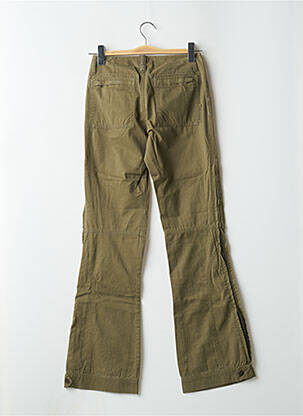 Pantalon droit tissage popeline taille normale vert FREEMAN T.PORTER femme