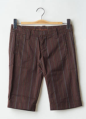 Bermuda tissage popeline taille normale marron FREEMAN T.PORTER femme