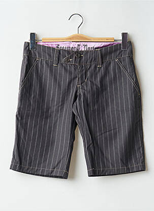 Bermuda tissage popeline taille normale gris FREEMAN T.PORTER femme