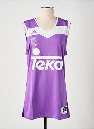 Débardeur coupe droite sans manche violet ADIDAS homme
