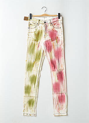 Jeans coupe slim stretch taille normale beige CHEAP MONDAY femme