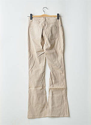 Pantalon flare stretch taille haute beige SCHOOL RAG femme