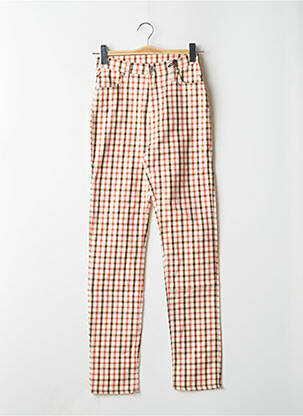 Pantalon slim poches taille haute rouge TEDDY SMITH femme