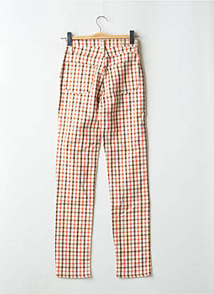Pantalon slim poches taille haute rouge TEDDY SMITH femme