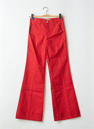 Pantalon flare taille haute taille haute rouge FREEMAN T.PORTER femme