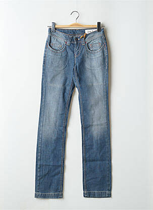 Jeans coupe droite stretch taille basse bleu TEDDY SMITH femme