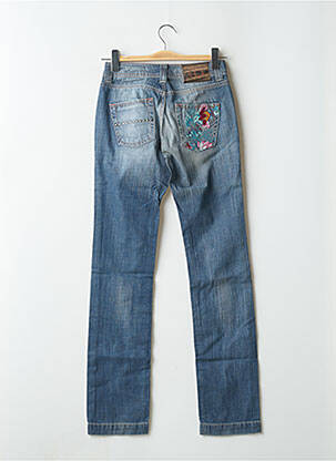 Jeans coupe droite stretch taille basse bleu TEDDY SMITH femme