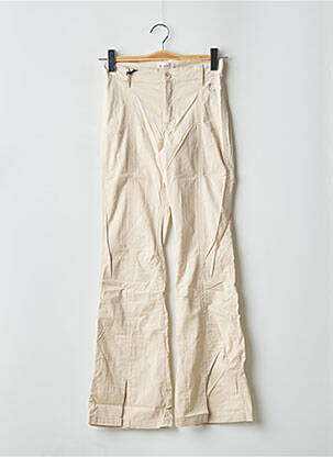 Pantalon flare tissage popeline beige TEDDY SMITH INDUSTRY fille