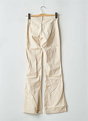 Pantalon flare tissage popeline beige TEDDY SMITH INDUSTRY fille