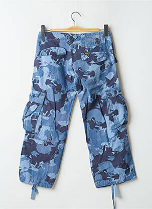 Pantalon large tissage popeline taille basse bleu LOIS femme
