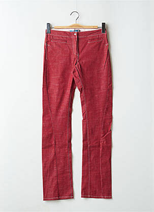 Jeans coupe droite taille normale taille normale rouge TEDDY SMITH femme