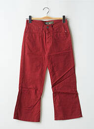 Pantacourt coupe droite taille normale rouge RWD femme
