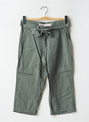 Pantacourt coupe droite taille normale vert ONLY femme