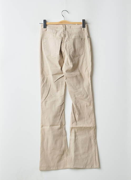 Pantalon flare stretch taille haute beige SCHOOL RAG femme
