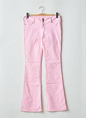 Pantalon droit stretch taille normale rose CIMARRON femme