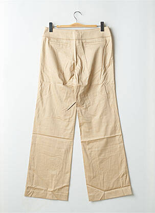 Pantalon large tissage popeline taille basse beige ESPRIT femme