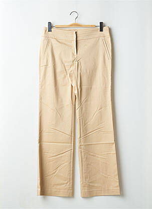 Pantalon large tissage popeline taille basse beige ESPRIT femme