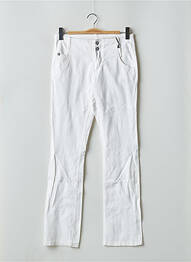 Pantalon droit stretch taille normale blanc AEM'KEI femme