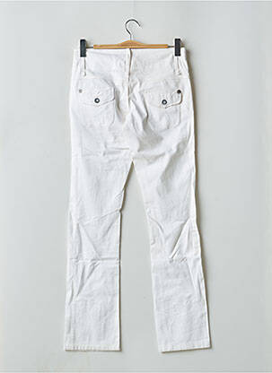 Pantalon droit stretch taille normale blanc AEM'KEI femme