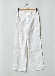 Pantalon droit tissage popeline taille normale blanc PABLO GERARD DAREL femme