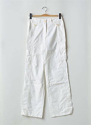 Pantalon droit tissage popeline taille normale blanc PABLO GERARD DAREL femme