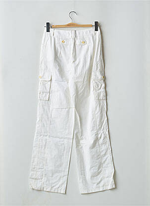 Pantalon droit tissage popeline taille normale blanc PABLO GERARD DAREL femme