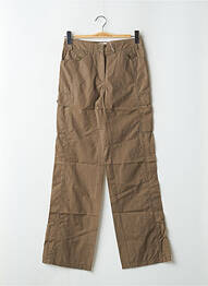 Pantalon droit tissage popeline taille normale marron PABLO GERARD DAREL femme