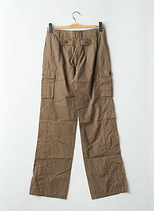 Pantalon droit tissage popeline taille normale marron PABLO GERARD DAREL femme