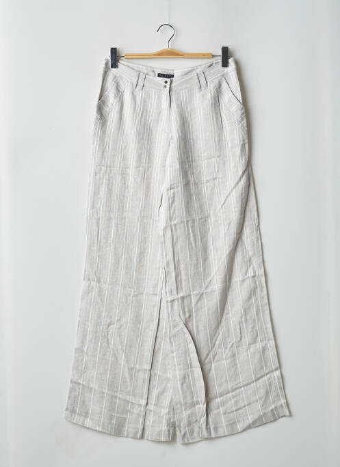 Pantalon large poches taille haute gris HEL-S femme
